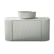 Rick McLean's Bathware 900mm Fluted White Vanity Unit