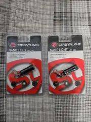 2-PACK Streamlight Nano Keychain LED Flashlight Black w/white LED