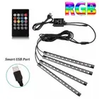 4x TV Computer Led Backlight USB 5050 RGB LED Strip Light Remote Kit 5V Decors