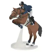 NEW PAPO 51562 Jumping Horse with Rider Figurine Set RETIRED