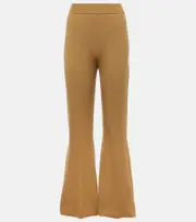 [Joseph] Joseph Wool-blend knit flared pants AU 10 brown