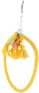 POPETPOP Bird Swing for Parrots Reusable Chewing Swing with Durable Hooks for Bird Cages Cockatiels Fun and Functional