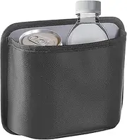 Car Door Seat Back Storage Bag, Leather Interior Door Panel Storage Box, Compact Storage Solution, Multiple Pockets And Cup Holder, Pocket Storage Accessories, 7.28x3.35x6.1 Inches, For Vehicle