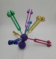 7 Tuning Fork Rubber Ball Holder Weighted or Unweighted Works as a Striker