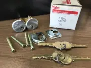 Pair of Original Yale Rim Cylinders Keyed Alike, 1109 GE 626, NOS