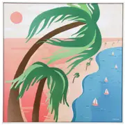 LVD Framed Canvas Beachy Breeze Home/Living Room Hanging Wall Decor 50x50cm
