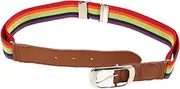 [TOVINANNA] Adjustable Elastic Sports Belt with Rainbow Stripes Versatile Outdoor Fitness Waistband for Running Basketball More Secure Comfortable Fit for All Activities