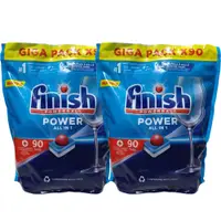 在飛比找PChome24h購物優惠-【FINISH】洗碗機專用洗碗錠-90顆All in1-2包