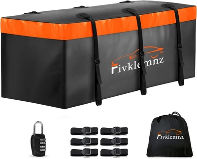 Hitch Mount Cargo Carrier Bag, 20 Cubic Feet 100% Waterproof Car Tray Luggage...