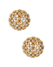 Nadri Cubic Zirconia Pave Juno Dome Stud Earrings