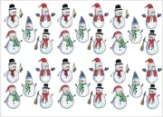 30x Christmas Snowmen Stand Up Cupcake Toppers Edible Wafer Paper Fairy Cakes