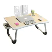 Foldable Lap Desk, ASIYUN Wide Surface Bed Desk with Book Stand/Cup Slot/Stor...