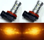 LED 50W H9 Orange Amber Two Bulbs Head Light High Beam Replacement Show Use (for: Porsche)