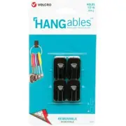 (12-4 ct)-Velcro Brand Hangables 1/2 Lb. Capacity Black Removable Micro Hook