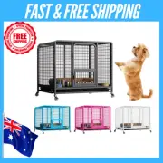 38" Large Dog Cage Crate Kennel Pet Cage Cat Puppy Metal Cage Playpen 4 Rounds