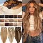 Russian 100% Remy Human Hair Extensions Clip In Full Head Weft #Highlight MEM708