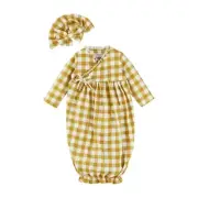 Mudpie baby's gingham take me home set size One Size