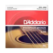 D'Addario EJ39 Medium 12-String Acoustic Guitar Strings