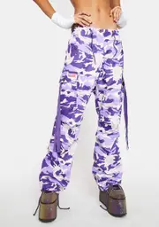 [UFO Contemporary] Purple Camo Hipster Pants
