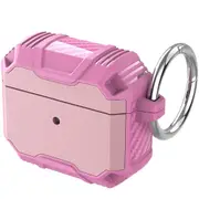 For AirPods 3rd Gen Case, Rugged Shockproof Protective Cover, Hook, Pink