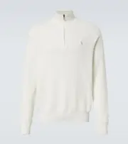 [Polo Ralph Lauren] Polo Ralph Lauren Half-zip cotton sweater AU 87 white