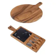 Davis & Waddell Cheese Board and Knife Set with Round Serving Paddle Board