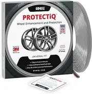 RIMiQ PROTECTiQ Universal Wheel Protection - 1/4" Trim Easy to Apply with Automotive 3M Tape. 6 Colors Made in USA - Fits Up to 24" Rims - Including Tesla - Silver