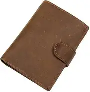 [DLUXCA] 1 Piece Handmade Wallet Men's Retro Large Capacity Casual Wallet Multi-Card Wallet (Color : Black, Size : 13 * 10 cm)