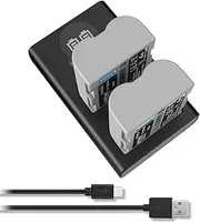 EN-EL3 EN-EL3e Battery (2 Pack) and Dual USB Charger Kit for Nikon EN-EL3 EN-EL3E Nikon D50 D70 D70s D80 D90 D100 D200 D300