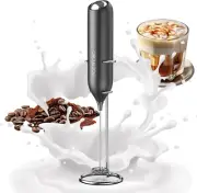 Milk Frother Handheld with Stand Battery Operated Milk Foamer Electric Mini Drin