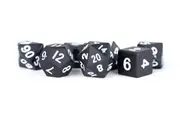 MDG: Metal Dice - Black 16mm Poly Set