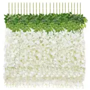12 PCS Wisteria Hanging Flowers, 3.6ft Fake Vines Artificial Wisteria Garland