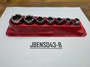 Snap-on Tools USA NEW 7pc 3/8" Drive SAE 8pt Double Square Socket Set 207F