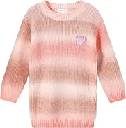 [TRENDSTITCH] Girls Striped Sweater Dress Pullover Crewneck Gradient Cable Knit Sweaters for Girls Dresses