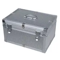 在飛比找Yahoo!奇摩拍賣優惠-現貨熱銷-鋁合金收納箱證件收納箱帶鎖箱密碼盒儲物密碼錢盒雜物
