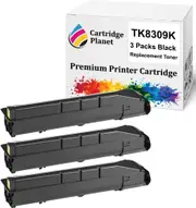 3-Pack Black Non-Genuine Toner Cartridge for Kyocera TK-8309K TK8309K (25,000 Pages) for TASKalfa 3050ci TASKalfa 3051ci TASKalfa 3550ci TASKalfa 3551ci