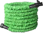 50FT Garden Hose, 50FT Water Hose, Durable Standard 3/4’’ Connector Pliable Lightweight Non-Expanding Polyester Woven Fiber Yarn for Backyard Farm Lawn Home Car Pet Clean Outdoor Watering, Green