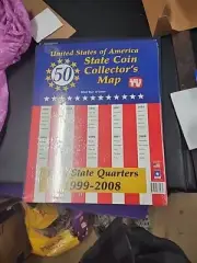 United States Of Americs State Coin Collector’s Map Brand New
