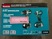 Makita XT296SMR 18V LXT Hammer Drill Driver & Impact Driver Kit (2 Ah/4 Ah) New