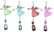 Kisangel Metal Wind Chime Garden Hanging Ornament Angel Theme Home Decor Wind Chime for Relaxation Outdoor Decorative
