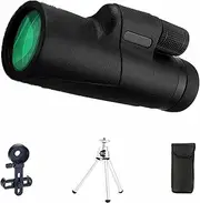 Monocular Telescope 4K 10-300X40Mm, Night Vision Large Eyepieces Monoculars, Strong Zooming Ability Spotting Scopes High Power with Smartphone Holder and Tripod, Ipx7 Waterproof Little Surprise