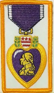 Purple Heart Medal Embroidered Patch W/ VELCRO® Brand Fastener Tactical Morale