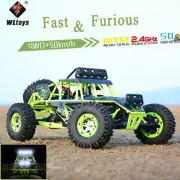 USA Wltoys 1/12 2.4G 4WD Electric Brushed Crawler RTR RC Car 50km/h High Speed