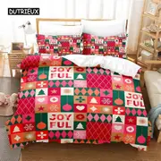 v1578 Bed Sheets Christmas Bedding Set Duvet Cover Set Bedding Digital Printing Bed Linen Queen Size Bedding Set Fashion Design 3-Piece Bedding Set (1
