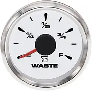 BGBLKLGPPN 12V 24V Sewage Level Gauge 52mm Boat Holding Tank Level Gauge with 8 Colors Backlight for Car Marine Truck Waste Water Meter Car Fuel Meter(WS)