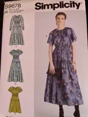 simplicity sewing dress patterns women #9678 Size 8-16 Uncut