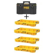 2.0 22 In. Medium Tool Storage Box with (4) TOUGHSYSTEM 2.0 Shallow Tool Trays