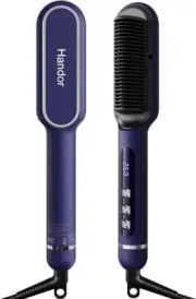 Advanced Negative Ionic Hair Straightener Brush with 9 Temp Settings LED Display