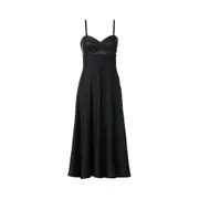 [DKNY] PU Satin Slip Dress