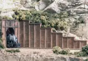 Woodland Scenics N Timber Retaining Walls pkg(6) C1160